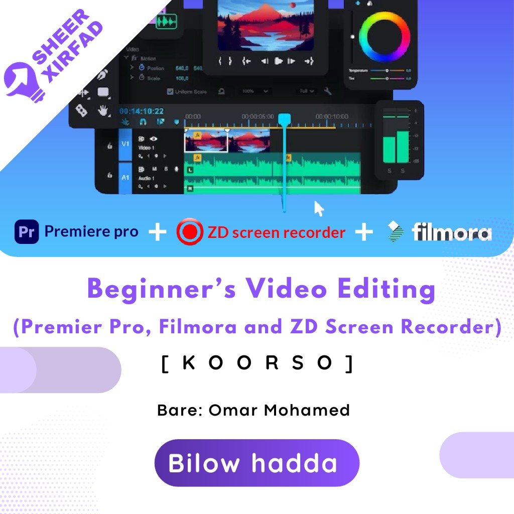 Beginner’s Video Editing: Premier Pro, Filmora, and ZD Screen Recorder